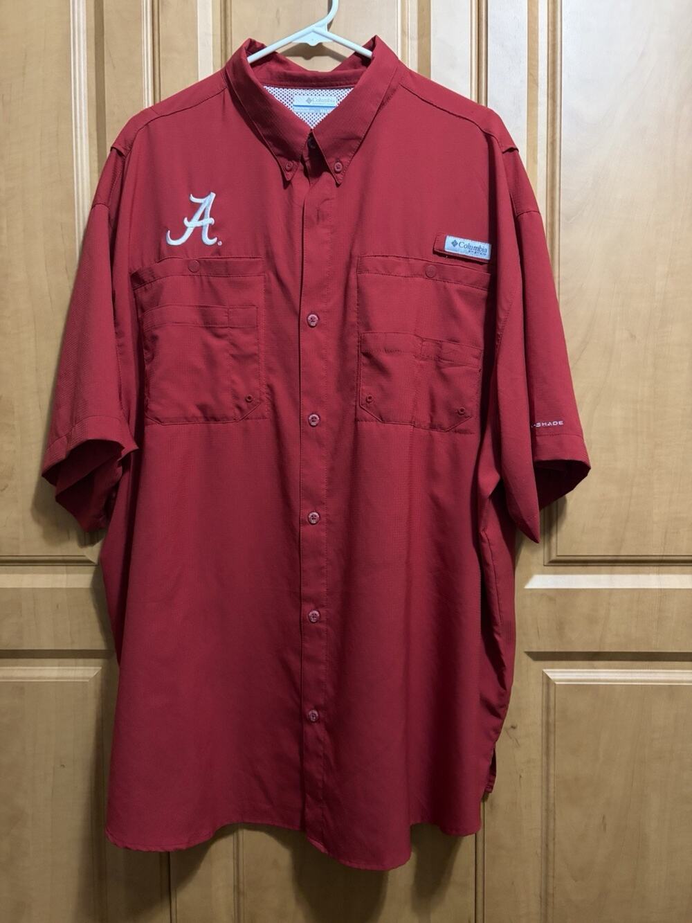 Alabama Crimson Tide Shirt Mens XXL Red Columbia PFG OmniShade Football Sports